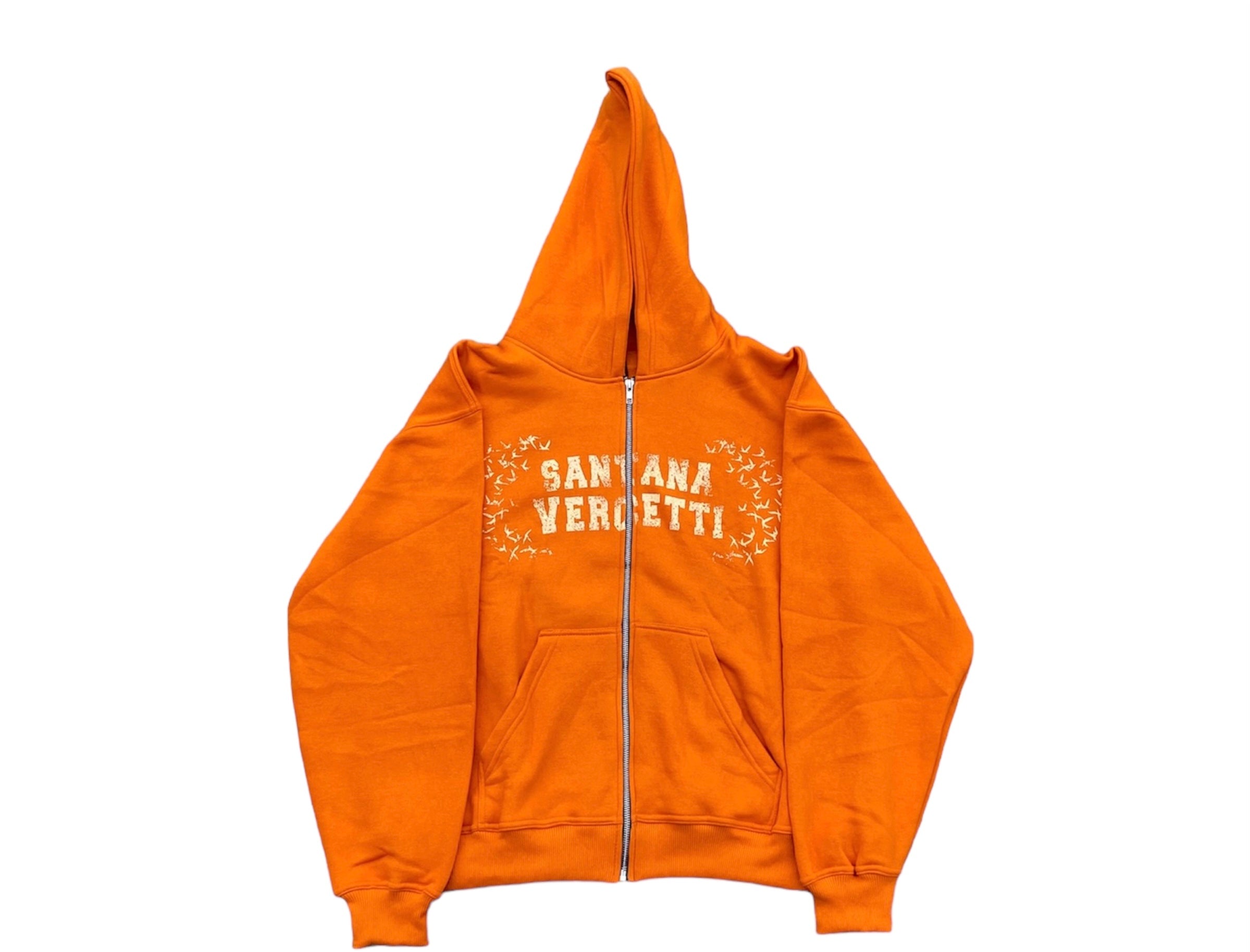 Orange jacket online hoodie