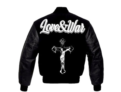 “Love&War” VARSITY JACKET - WHITE