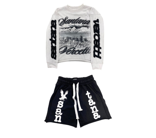 "SS24" WHITE LONG SLEEVE/SHORTS BUNDLE