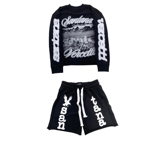 "SS24" BLACK LONG SLEEVE/SHORTS BUNDLE